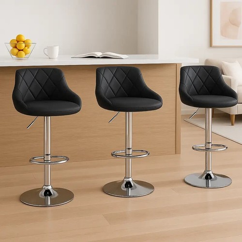 Bar stools leather - 3x,