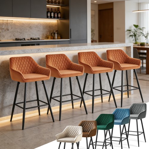 Set bar stools velvet - set,