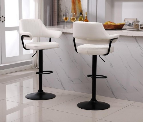 Plush white bar stools - x,
